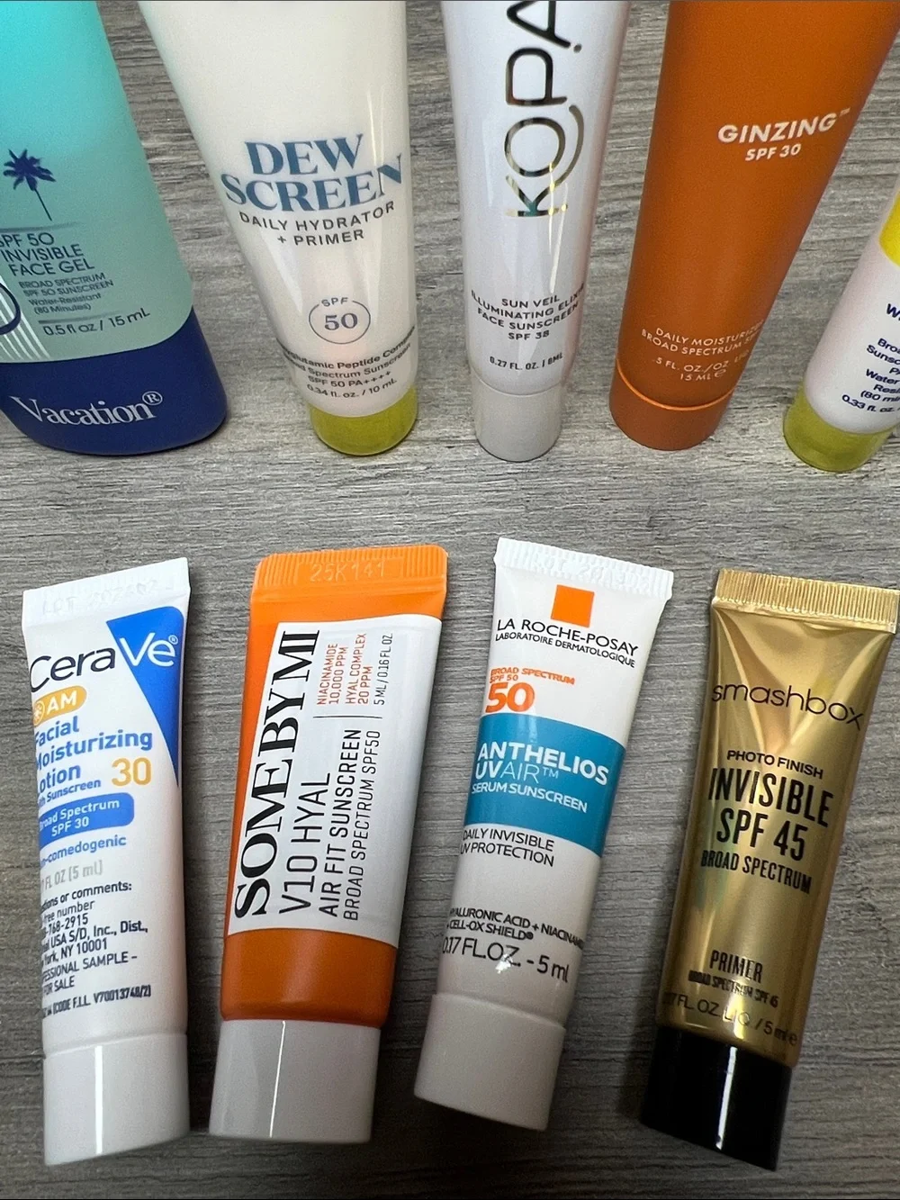 11 Sunscreen Minis CeraVe, Vacation, La Roche Posay, Kopari, Peter Thomas Roth